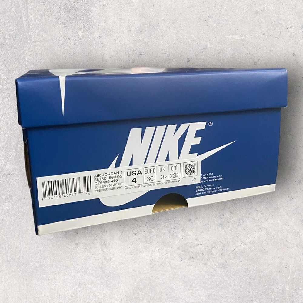 Nike Mens Air Jordan 1 Retro High OG 'True Blue' DZ5485-410 size 4/ 5.5 Womens